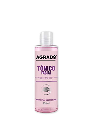 Tónico Facial 250ml Tónico para todo tipo de Piel Limpieza Facial Diaria Elimina Impurezas y Restos de Maquillaje AGRADO