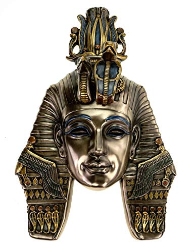 Veronese - Máscara tutanchamun de 29 cm, decoración de pared de Egipto farao, figura de bronce