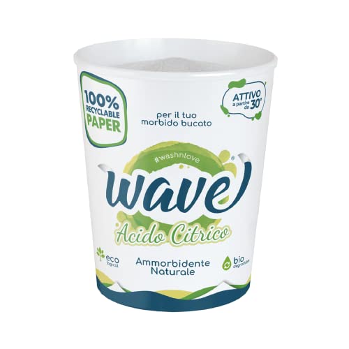 Wave Washing Acido Cítrico – Suavizante Natural – 100% SIN PLÁSTICO – 1 kg – 75 lavados – Antical - Desincrustante – Biodegradable