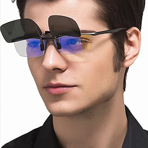 WDDT Clip para Gafas Polarizadas, 3 Pares Gafas Sol Clip, Gafas de Sol con Clip Polarizadas UV400, Antirreflejo Lente Sin Montura Abatible, Accesorio para Gafas, para Conducción y Al Aire Libre