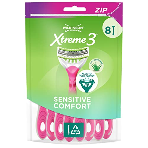 Wilkinson Sword Xtreme 3 Beauty Sensitive – Cuchillas de afeitar desechables (8 unidades)