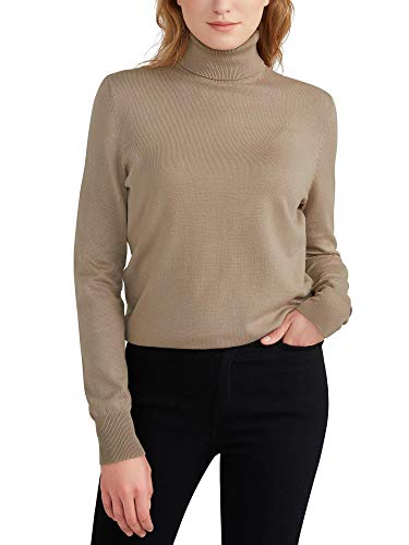 Woolen Bloom Jersey Mujer Cuello Tortuga Suéter Camiseta Manga Larga Camisa Invierno Jersey Basico Suelto Sudadera de Punto Tops Pull-Over Suéter Mujer Primavera Otoño