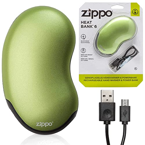 Zippo HeatBank 6 Hour Rechargeable Handwarmer Green