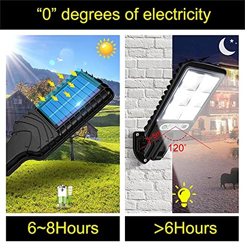 1 Pcs Solar Street Lights Outdoor Waterproof, Waterproof Led Solar Street Light Pir Motion Sensor Wall Lamp Outdoor, Dusk To Dawn Outdoor Lighting for Front Door, Yard, Garage, Fence (616B 72COB)