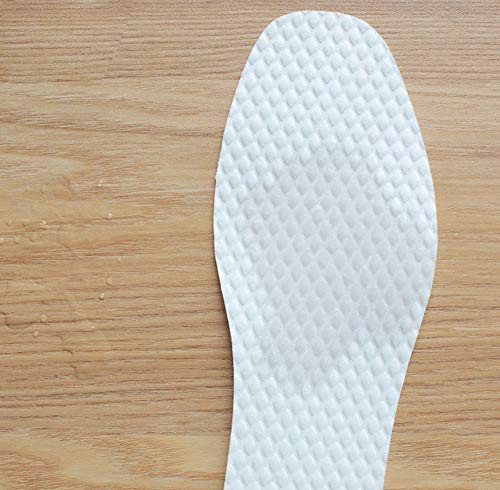 10 pares de plantillas desechables transpirables para zapatos ultra delgados, almohadillas absorbentes del sudor para mujeres y hombres (26 cm)