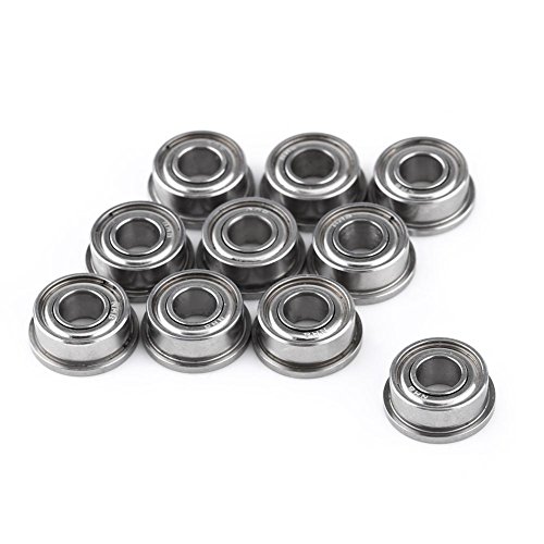 10Pcs F684ZZ 4x9x4mm Rodamientos Radiales de Bolas en Miniatura de Doble Blindaje de Acero con Brida para Modelo de Impresora 3D