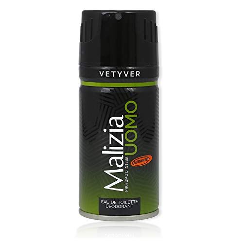 12 desodorantes Malizia Deo Spray para hombre Vetyver, lote de perfume