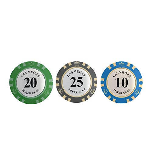 14PCS Juego Fichas de Póquer Entretenimiento de Ajedrez Arcilla Fichas de Póquer Texas Casino Poker Monedas Casino Juegos de Mesa Poker Club Accesorios, Vistoso