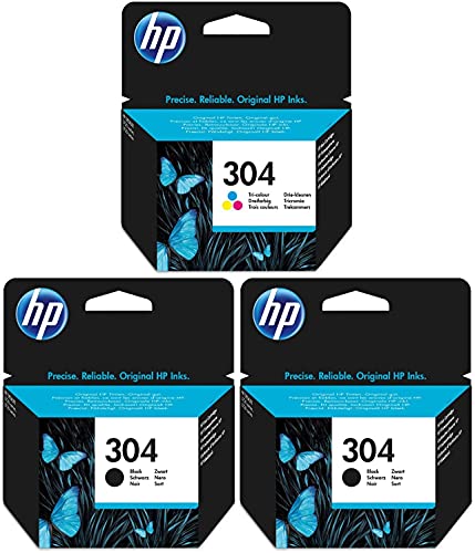 2 cartuchos de tinta negro y 1 tricolor HP para impresoras HP Deskjet 3720.