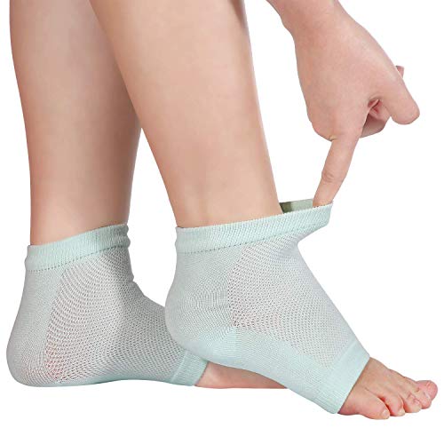 2 Pares de Calcetines Suaves de Gel Humectante para Recuperación y Suaviza de Piel Seca Agrietada de Pies, Hidratante Cuidado de los pies Exfoliante Dry Heel Pedicura.