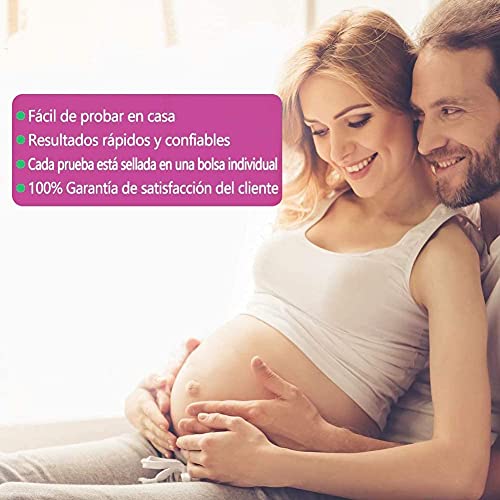 20 Test embarazo Hcg, Pruebas de embarazo Formato Midstream 10 mIU, Test de embarazo alta Sensibilidad y Fácil Uso