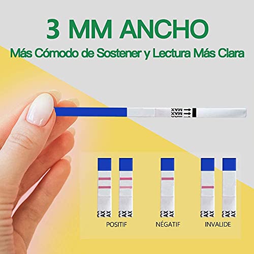 20 Test embarazo Hcg, Pruebas de embarazo Formato Midstream 10 mIU, Test de embarazo alta Sensibilidad y Fácil Uso