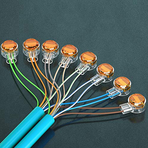 200pcs Conectores de Cable Conector de Empalme K1 con Terminal de Sellado de Gel con Conexión de 2 Cables, Conector de Cable, Conectores de Empalme a Tope K1 para Teléfono y Computadora