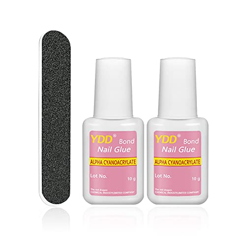 2x10g pegamento de uñas Falso de Adhesivo, Pegamento Especial para Uñas Tip Adhesivo,pegamento profesional para uñas para Suministros de Maquillaje de Uñas.