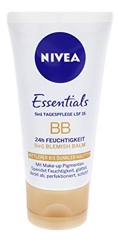 3 x Nivea Essentials BB Crema 5 en 1 para piel mediana y oscura cada 50ml