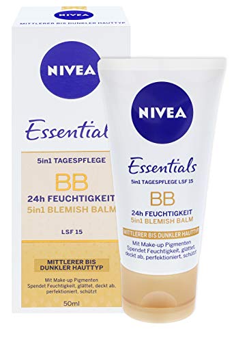 3 x Nivea Essentials BB Crema 5 en 1 para piel mediana y oscura cada 50ml