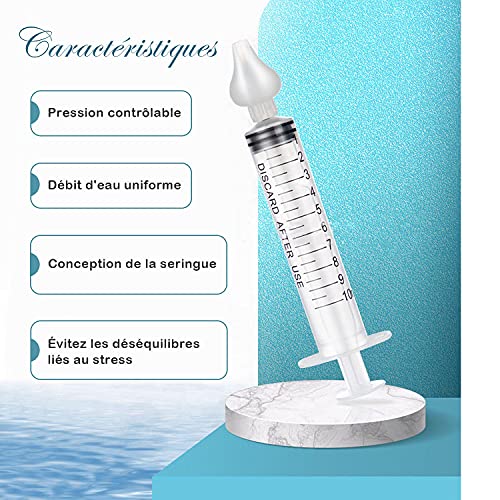 4 piezas de irritador nasal de jeringa, seguro y cómodo, no tóxico y sin sabor, reutilizable, con boquilla de silicona portátil