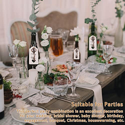 50pcs abridor de botellas con llave maestra de favores de la boda, abridor de botellas con llave maestra vintage para regalos de boda(Bronce)