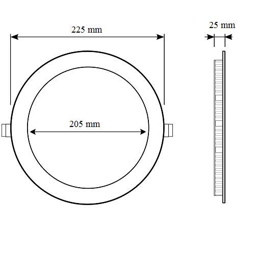 5x Downlight LED extraplano redondo blanco, iluminacion 18W (Luz Neutra)