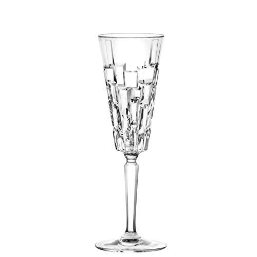 6 Copa de Champán de Cristal - Service Graphic (19 cl) -Maison Klein - Artisan du Cristal - 54120 Baccarat France - Paco Regalo - Navidad - Bodas