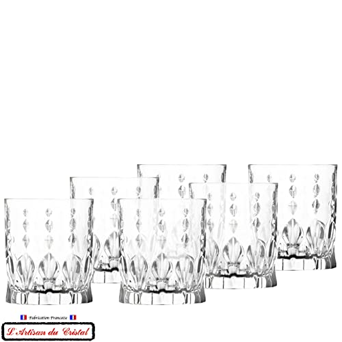 6 Copas de cóctel/Whiskey/Aperitivo de Cristal - Service Mimosa (34cl) - Hand Made - Made in France - Maison Klein - 54120 Baccarat France - Set de Regalo