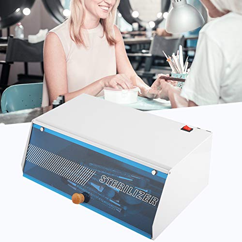 8W UV esterilizador de ozono calentador caliente gabinete de desinfección para manicura peluquería herramienta de arte de uñas Clipper pinzas tijera pincel de maquillaje desinfección(UE)