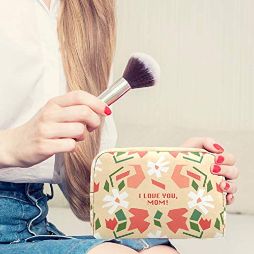 A-Message-For-Your-Mom - Bolsa de cosméticos para mujer, adorable y espaciosa bolsa de maquillaje de viaje impermeable