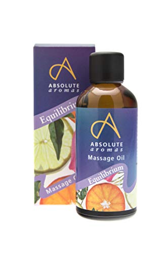 Absolute Aromas Aceite de Baño y Masaje de Equilibrium (Equilibrio) 100ml - Aceites Esenciales Puros de Bergamota, Incienso y Vetiver en una Base de Jojoba, Almendra Dulce y Onagra Vespertina - Aceite Corporal Natural y Calmante