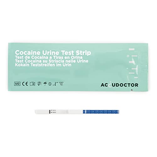 Accudoctor 25 Test de Cocaína a Tiras en Orina 25 pcs | Prueba de drogas rápida | Detección de Drogas | Tiras reactivas | 25 pruebas