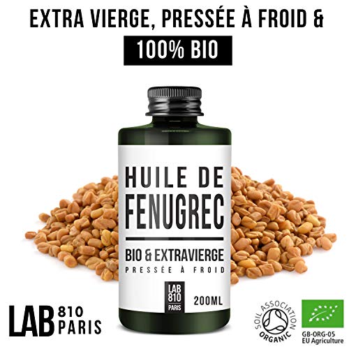 ACEITE BIO DE FENOGRECO 100% Puro y Natural, Prensado en Frío y Extra Virgen. Ayuda a aumentar el busto (200ml)