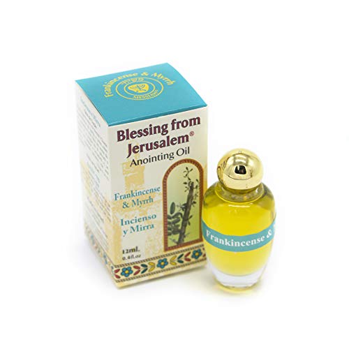 Aceite de unción de 12 ml – 4 oz de Holyland Jerusalén (incienso y mirra)