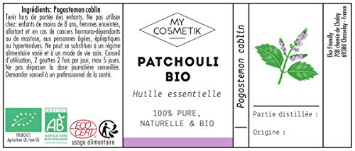 Aceite esencial de Pachuli orgánico - MY COSMETIK - 10 ml