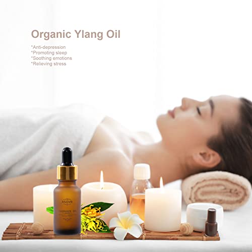 Aceite esencial de Ylang, para aliviar el estrés - Perfume floral y dulce para mejorar el estado de ánimo - 100 Aceite de Ylang Ylang de grado terapéutico puro para aromaterapia - 20 ml