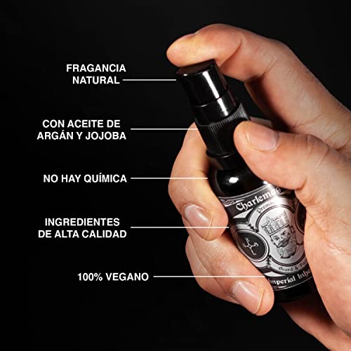 Aceite para la barba Charlemagne - Aceite Barba hombres 100% Vegano - 30ml fragancia a tabaco y vainilla - Cuidado de la barba - aceite para barba hombres