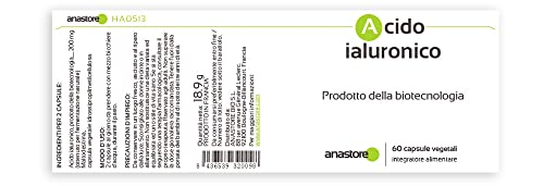 ÁCIDO HIALURÓNICO, PRODUCTO DE BIOTECNOLOGÍA * 100 mg / 60 cápsulas * Articulaciones (dolor de articulaciones, inflamación), Inmunitario (respiración), Piel (antiedad, hidratación), Visión