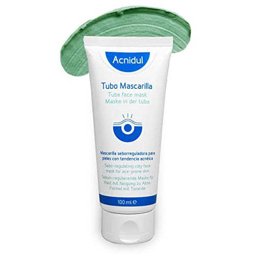 ACNIDUL | Mascarilla facial de arcilla verde con caléndula | Anti acne , espinillas y puntos negros | 100 ml |