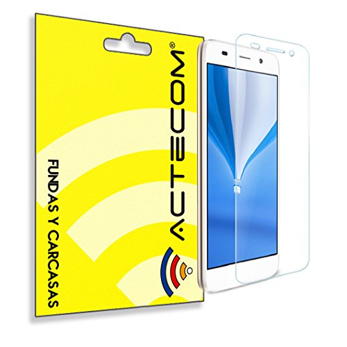 actecom® Protector Pantalla para Huawei Y6 II 2016 Cristal Vidrio Templado