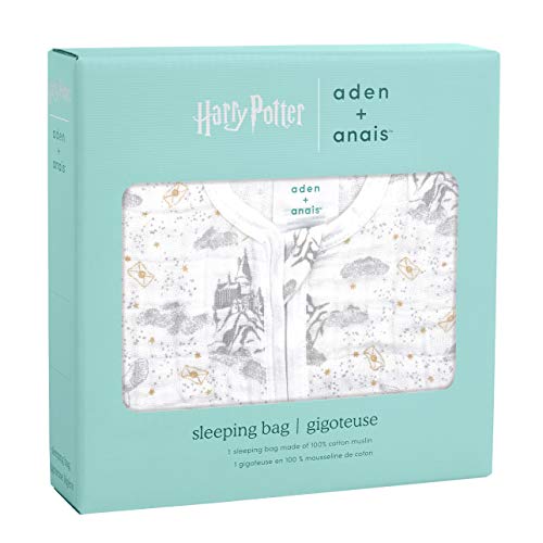 aden + anais Saco de Dormir Ligero 1.0TOG (6-18 Meses) 100% Muselina algodón Harry Potter™ icónico - Letras