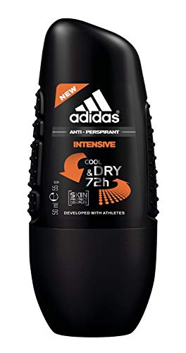 adidas Desodorante intensivo antiperpirant roll-on para hombre con protección intensiva hasta 72 h, 6 unidades (6 x 50 ml)