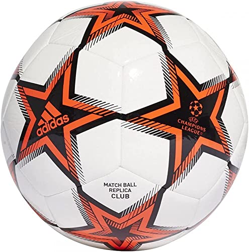 adidas unisex-adult Finale 21 Club Soccer Ball White/Black/Solar Red 4