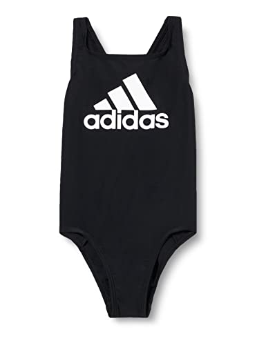 adidas Yg Bos Suit Swimsuit, Black/White, 3-4Y Girls