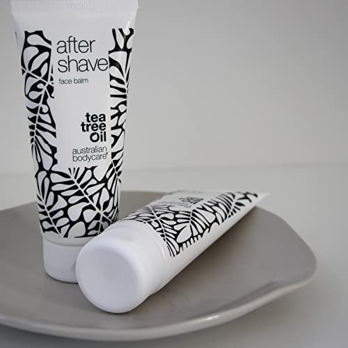 After Shave Balm de Australian Bodycare para hombres, con aceite de árbol del té, 100 ml | Alivio inmediato para después del afeitado | Hiratante que calma la irritación y rozaduras