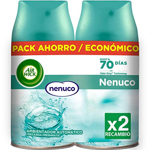 Air Wick Freshmatic - Recambios de Ambientador Spray Automático, Esencia para Casa con Aroma a Nenuco - 2 unidades