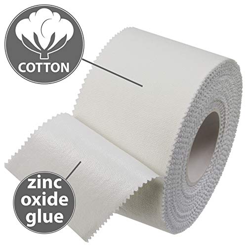 ALPIDEX 12 x Cinta Adhesiva Deportiva 3,8 cm x 10 m Sport Tape, Color:Blanco