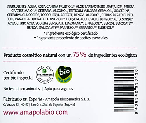 Amapola Bio Crema Regeneradora De Rosa Mosqueta 50 Ml 50 ml