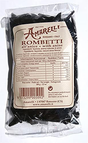 Amarelli - Regaliz Rombetti - Rombitos De Regaliz Con Anís - 100 gr