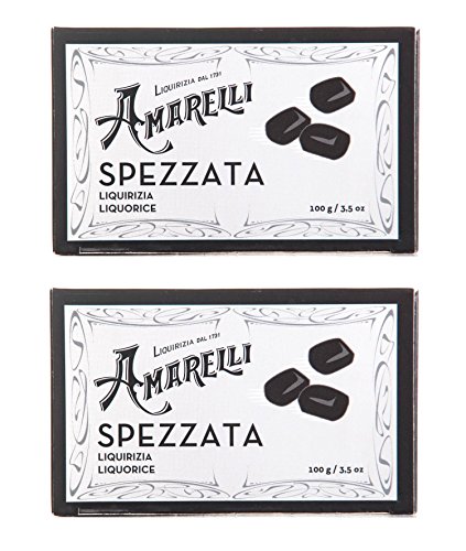 Amarelli Regaliz Spezzata Regaliz Puro Sin Aromas En Trozos Irregulares - 2x100 gr