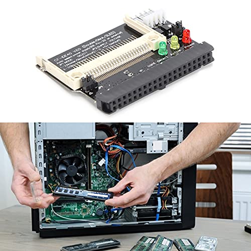 AMONIDA Lector de Tarjetas IDE, Tarjeta Adaptadora CF a IDE Interfaz IDE Hembra 5V bajo Consumo de Energía Lectura Rápida Adaptador CF a IDE con Conector IDE para Tarjeta de Memoria Flash