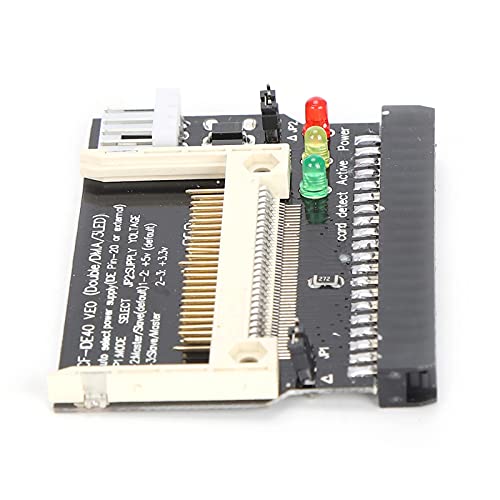 AMONIDA Lector de Tarjetas IDE, Tarjeta Adaptadora CF a IDE Interfaz IDE Hembra 5V bajo Consumo de Energía Lectura Rápida Adaptador CF a IDE con Conector IDE para Tarjeta de Memoria Flash