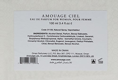 Amouage Ciel donna Eau De Parfum Vapo, 1 pacchetto (1 x 100 ml)